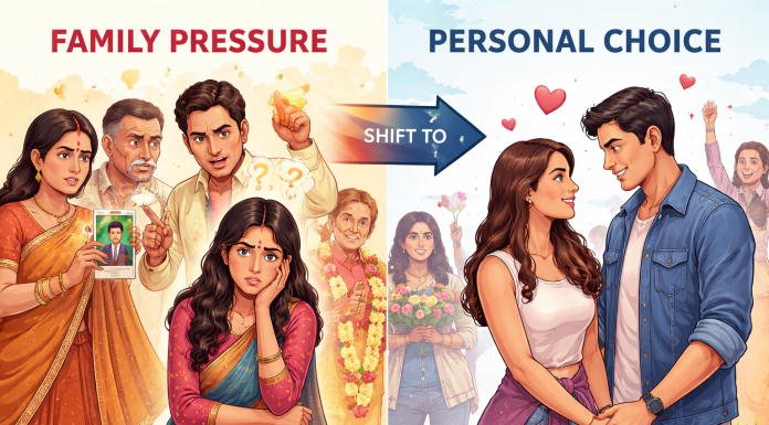 The Shift from Family Pressure to Personal Choice in Marriage The Shift from Family Pressure to Personal Choice in Marriage