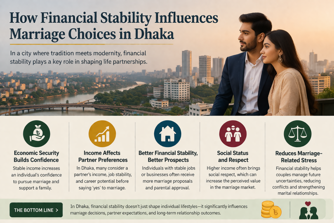 Financial stability and marriage in Dhaka